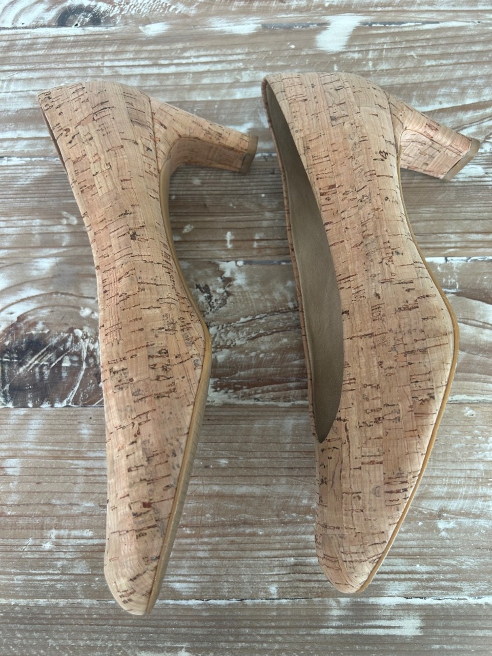 NWOB Stuart Weitzman Women's Cork Slip-On Pumps Sz 10 - Picture 4 of 7